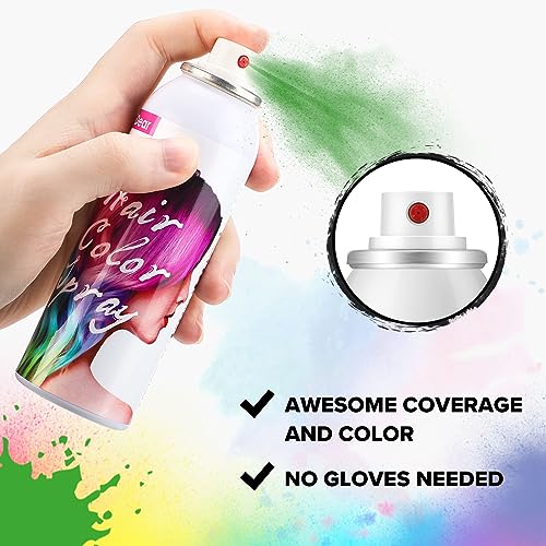 Temporary Hair Color Spray Green 3.38 oz for Kids, Women & Men – ROHVEMJ