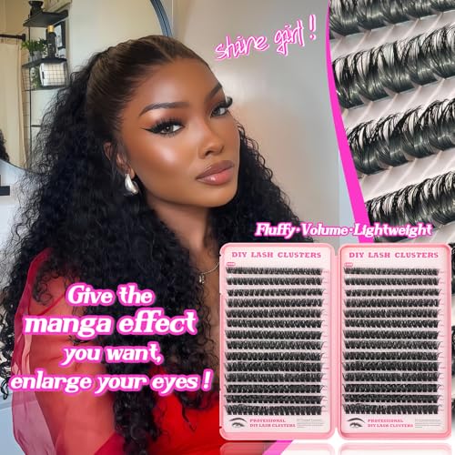 OOPPOO Lash Clusters Eyelash Extensions 100D+100D Thick Volume Mink Lashes