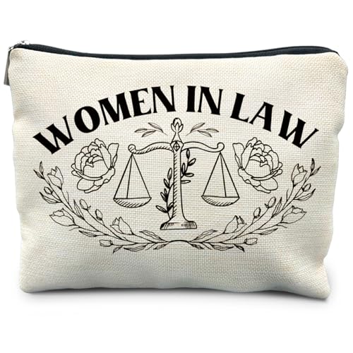 Women in Law Makeup Bag - Lawyer Gifts for Women, Law School Graduation Gift, Cosmetic Pouch