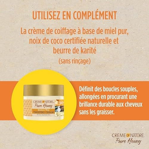 Creme of Nature Curl Cream with Honey & Coconut Oil for Curly Hair - Moisture & Frizz Control
