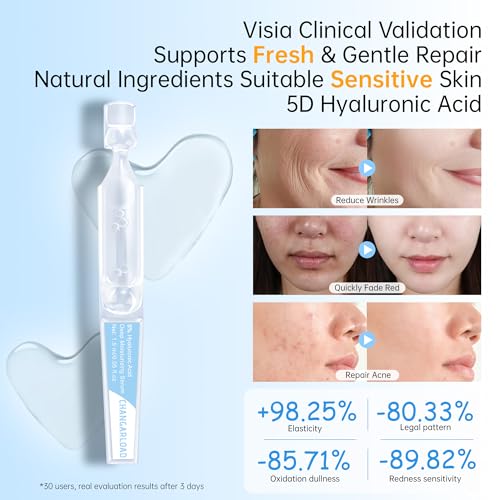 5% Hyaluronic Acid Serum Vials - Anti-Aging Face Treatment (60 Pack)