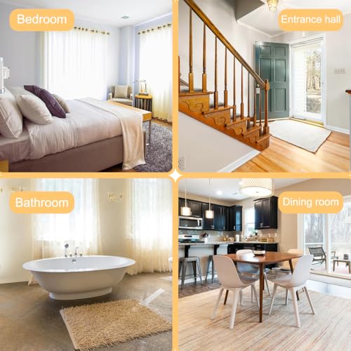 Non-Slip Rug Pads - 8 Clear Anti-Slip Grippers for Rugs