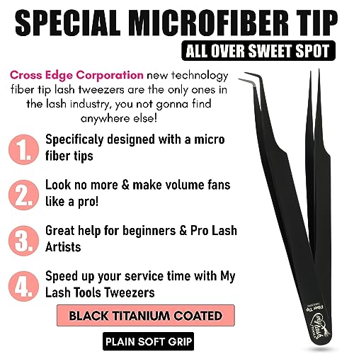 Cross Edge 90 Degree Boot Lash Tweezers for Volume and Classic Extensions