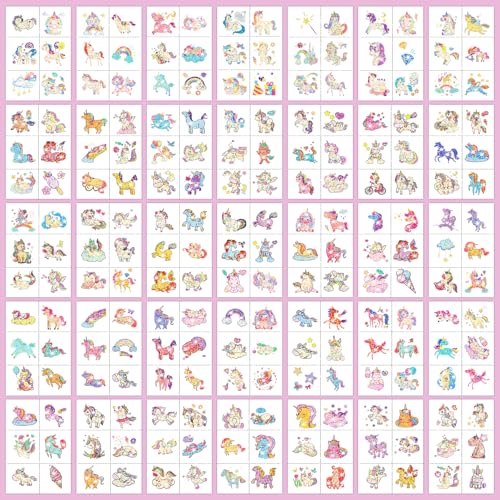 Partywind Glitter Temporary Tattoos for Kids - 204 Styles, Safe & Easy to Apply, Party Favors & Kids Decor