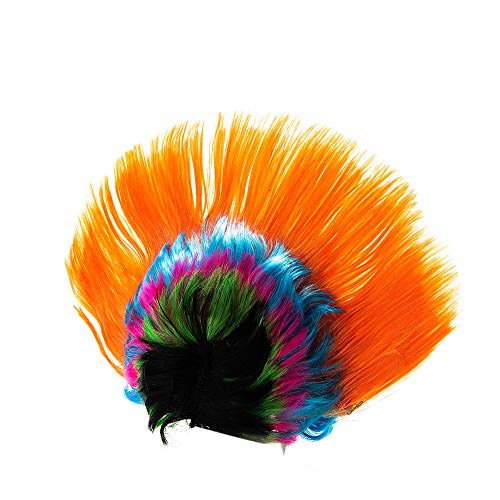 Rainbow Mohawk Wig for Halloween & Costume Parties - Eco-Friendly