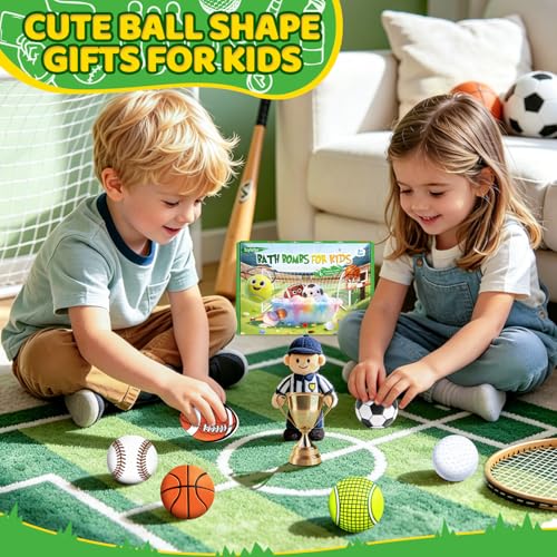 Suyfeifan 6-Pack Sports Themed Bath Bombs for Kids, Organic SPA Gift Set