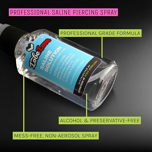 Ear Stretching Aftercare Kit - Balm, Organic Jojoba Oil & Saline Spray for Piercings
