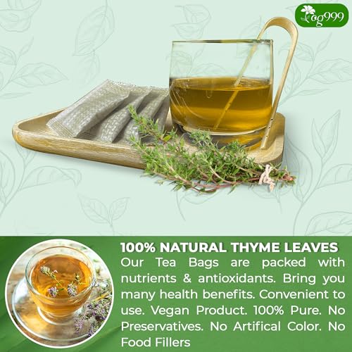 TOG999 Natural Thyme Leaf Tea Bags - Caffeine-Free, Vegan