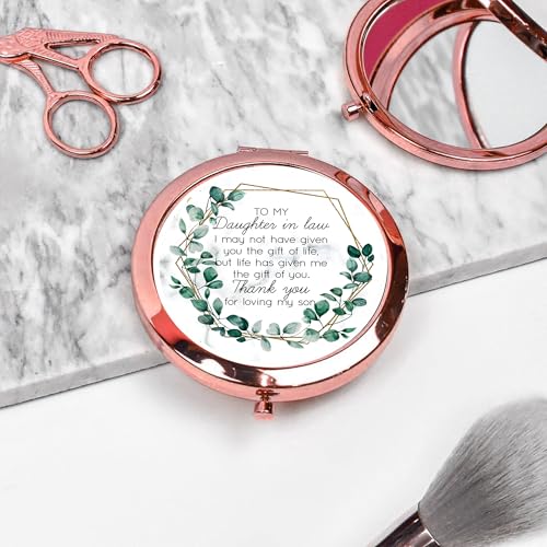 To My Daughter-in-Law Compact Mirror - Sentimental Gift for Weddings, Birthdays, Christmas
