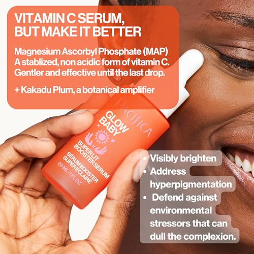 Pacifica Glow Baby Vitamin C Serum with Glycolic Acid - Brightening Booster for All Skin Types