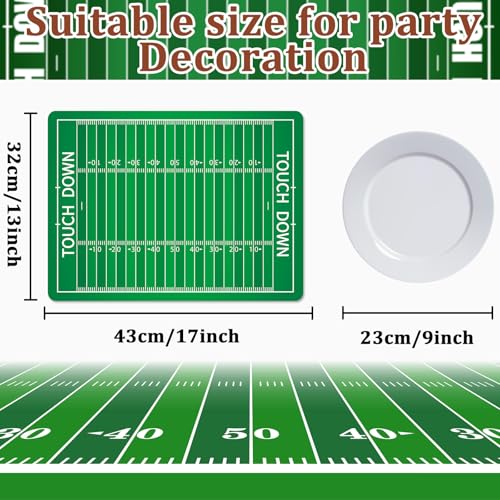 Football Placemats Set of 6 - Waterproof Rugby Table Mats