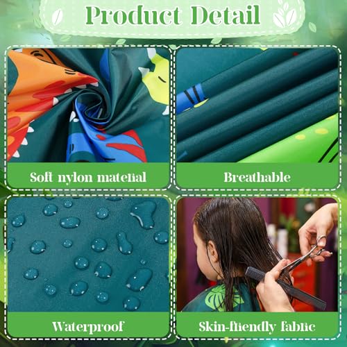 Kids Hair Cutting Capes - Waterproof Barber Cape Set, 3 Styles