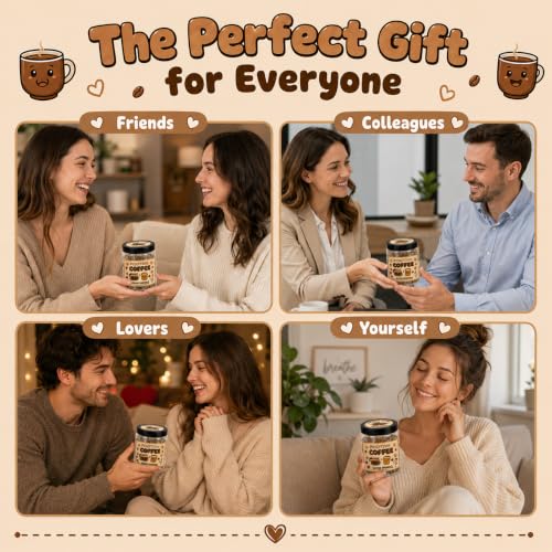 Positive Coffee Jar with 60 Affirmation Cards - Inspirational Gift