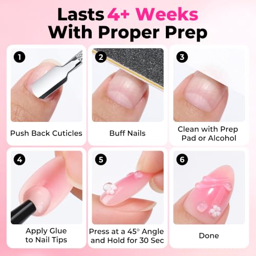 UNA GELLA Super Strong Nail Glue 2ml x 5 Pack - Quick Dry, Clear, No UV Needed