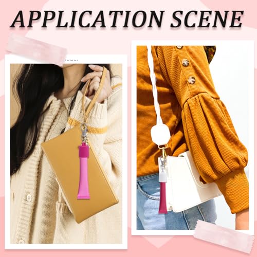 CRASPIRE Lip Balm Keychain with Silicone Cap - Portable Lip Gloss Holder for Women