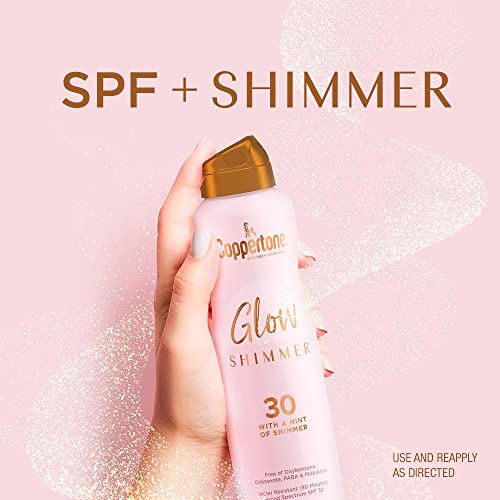 Coppertone Glow with Shimmer Sunscreen Spray SPF 30 - 5 Oz