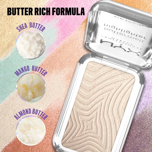 NYX Buttermelt Highlighter - Long-Lasting Powder Highlighter, 05 Bright and Butta
