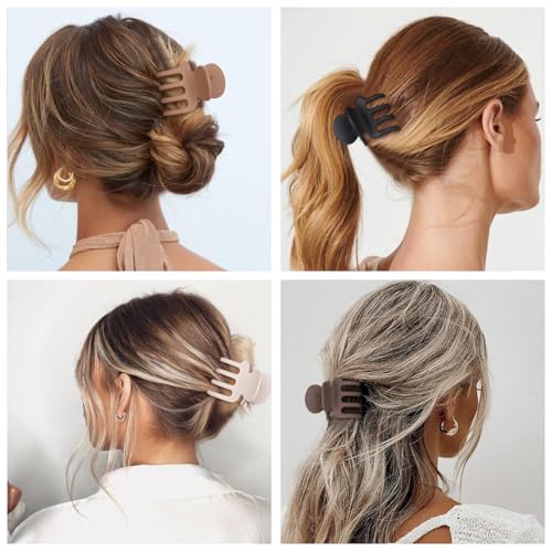 8 Pcs Durable Hair Claw Clips Set for Thick & Curly Hair