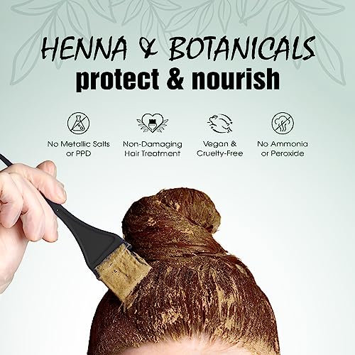 Light Mountain Natural Henna Hair Color & Conditioner - Medium Brown, 7 Oz