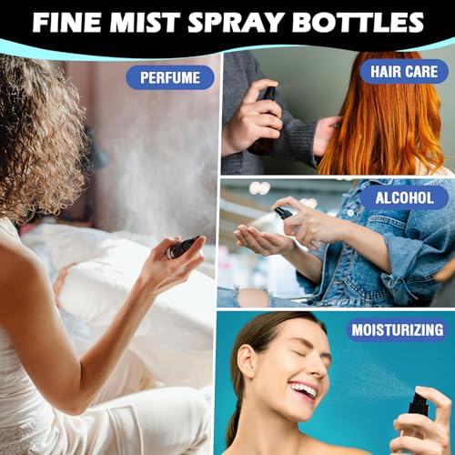 10 Pack 2oz Refillable Travel Spray Bottles - Leak-Proof Mini Containers