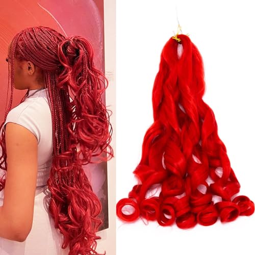 Toniola 24 Inch French Curly Braiding Hair, Pre-Stretched Synthetic Waves
