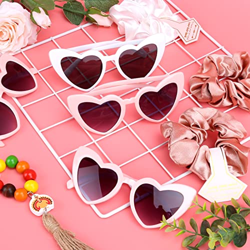 Loanzeg Bridesmaid Gift Set: 6 Satin Scrunchies & Sunglasses Favors
