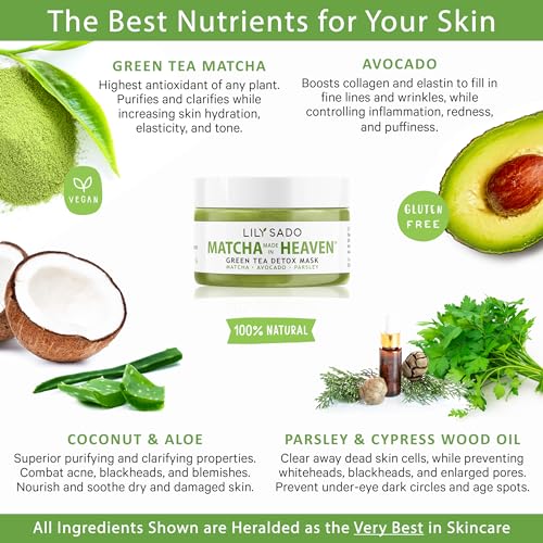MATCHA HEAVEN Green Tea & Avocado Face Mask - Anti-Aging