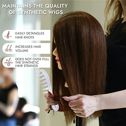Wide Tooth Detangling Comb for Wigs & Hair Extensions