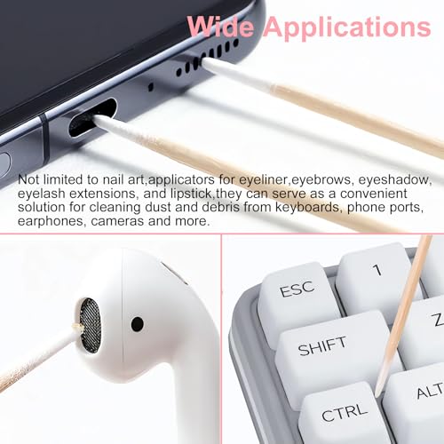 600PCS Microblading Cotton Swabs - Precision Tip Applicators