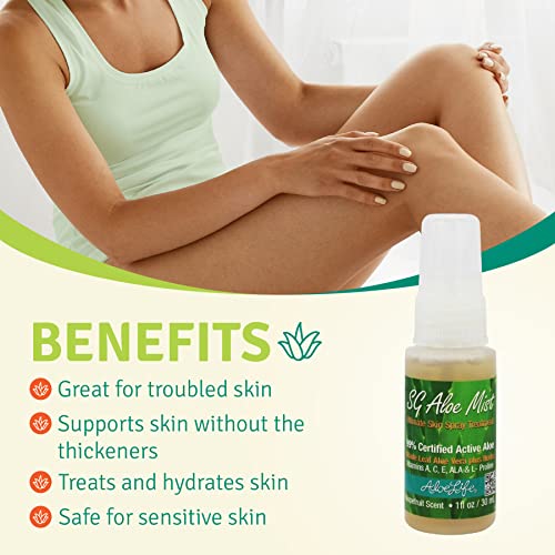 Aloe Life SG Aloe Mist Gel - Topical Skin & Hair Conditioner, 4 oz
