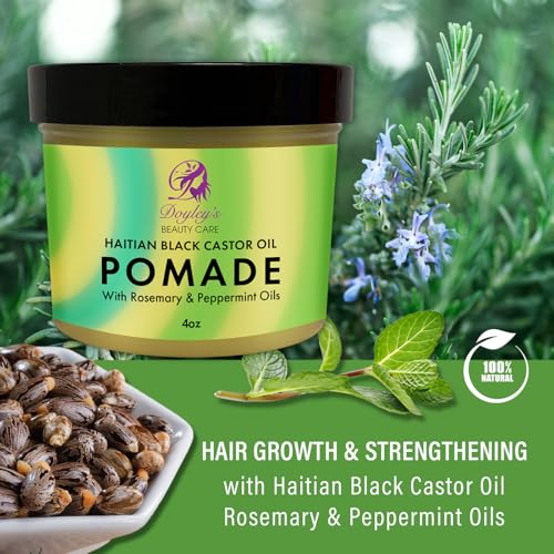 Doyley's Haitian Black Castor Oil Pomade 4oz - Hair Growth & Frizz Control