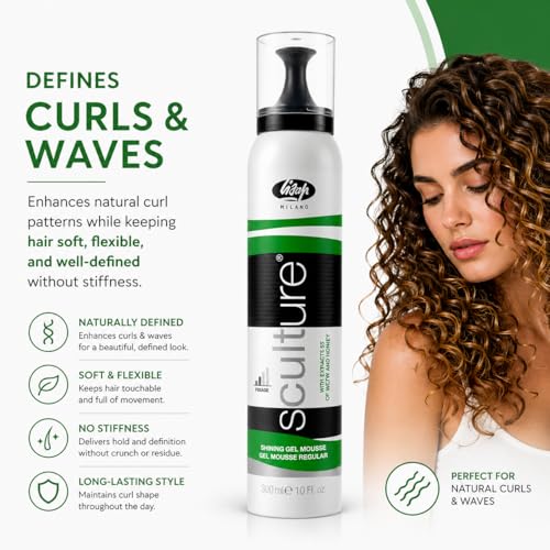 Lisap Sculture Shining Gel Mousse - Wet Look Hair Mousse 10 fl oz