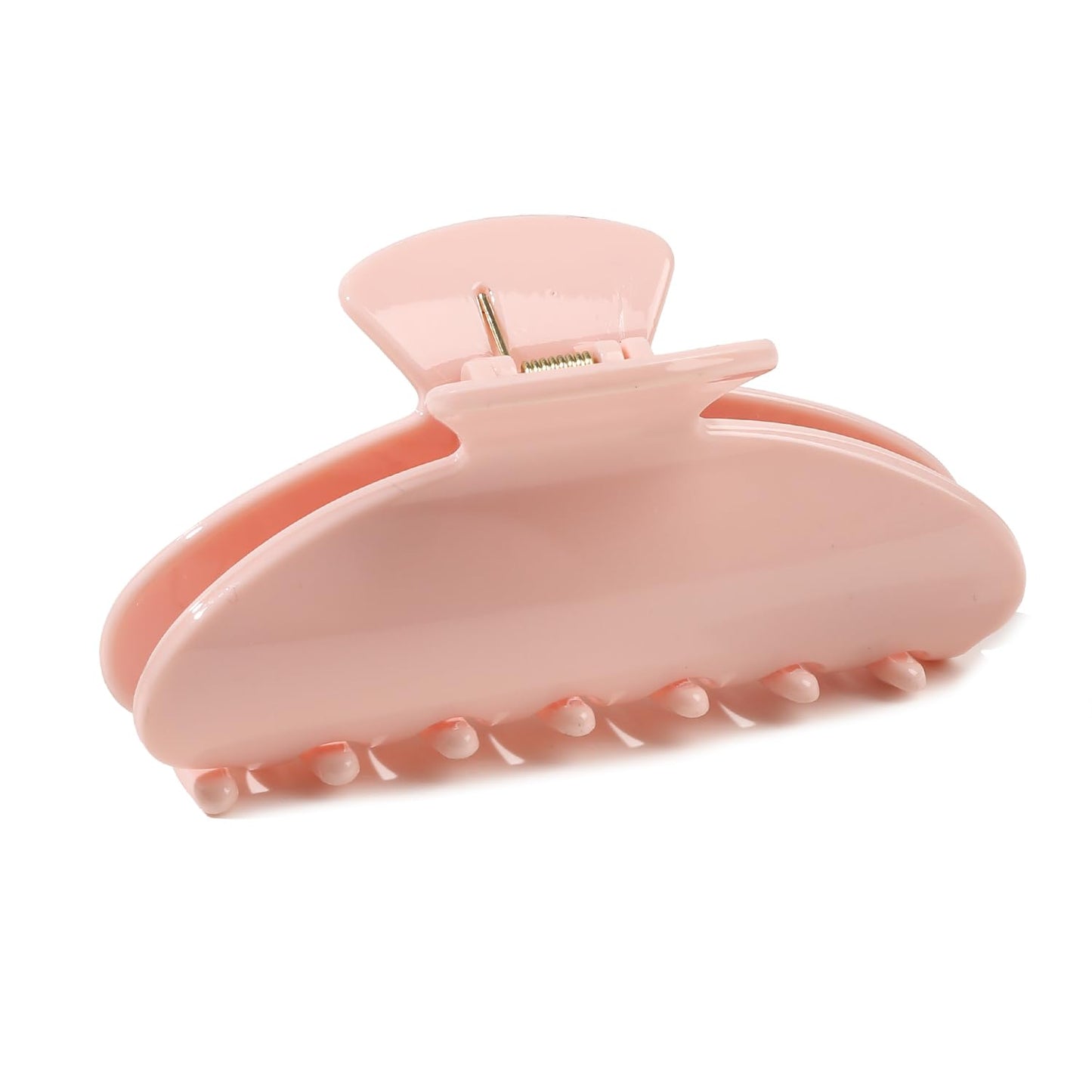 Cloud White Hair Claw Clip - Strong Hold for Thick or Thin Hair | 4.1 Inch Premium PC Material + 2 Black Satin Scrunchies