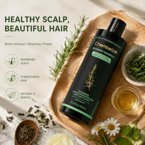 Chambelza Rosemary Shampoo for Hair Growth & Thinning Hair - 10.15 fl. oz