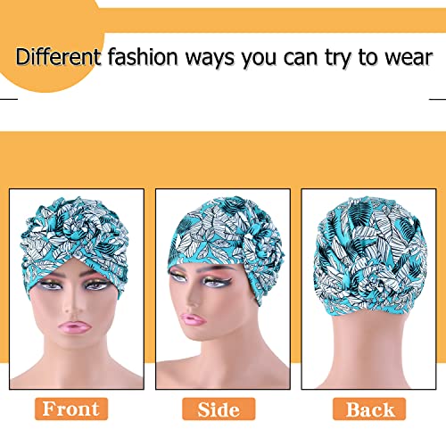 Women's Pre-Tied Cotton Turban Beanie - Twist Knot Head Wrap