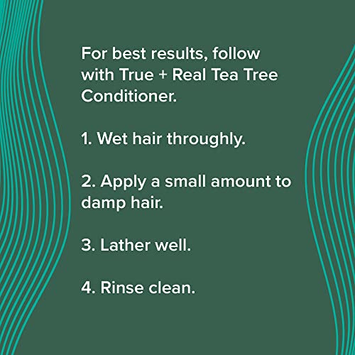 True+Real Tea Tree Shampoo - Invigorating Scalp Care, 10.14 oz