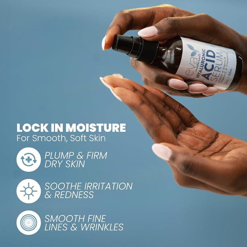 Eva Naturals Hyaluronic Acid Serum with Vitamin B5, 60ml