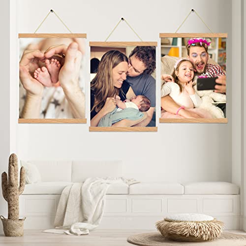 16-Inch Magnetic Poster Hanger Frame - Pine Color, 3 Pack