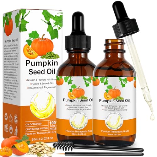 Pumpkin Seed Oil for Hair Growth - 2 Pack, Cold Pressed, Nourishing