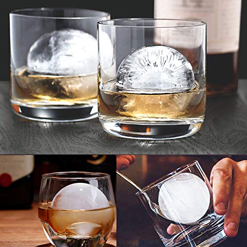 Silicone Ice Ball Molds Set of 4 - 2.5-Inch Sphere Ice Makers
