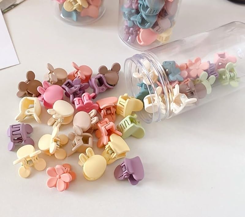 50 Pcs Colorful Mini Claw Hair Clips for Women - Cute Hair Accessories
