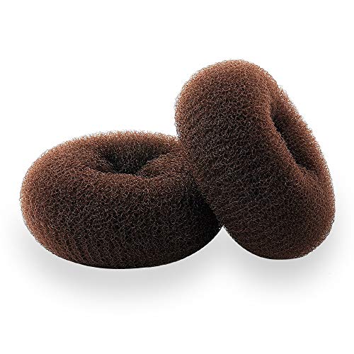 NICEMOVIC Medium Hair Bun Maker Set - 2PCS 3-Inch Donut Shapers
