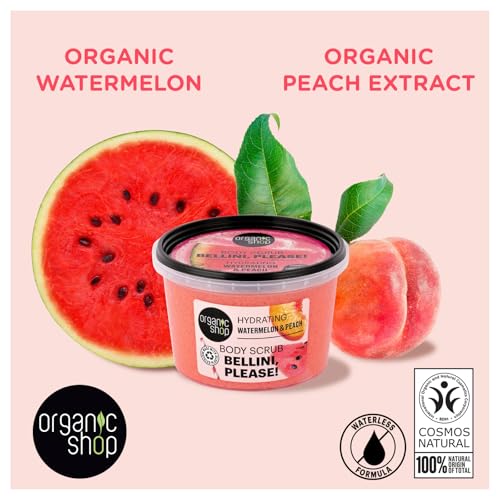 Organic Shop Watermelon & Peach Exfoliating Body Scrub - 250ml