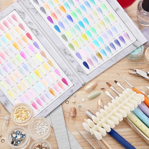 Axrivonte Nail Color Display Book - 160 Tips Organizer, Grey