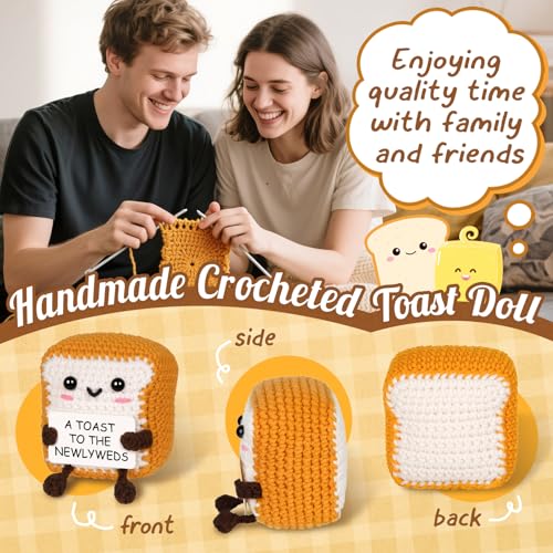 Mini Handmade Crochet Toast - Funny Wedding Gift for Newlyweds