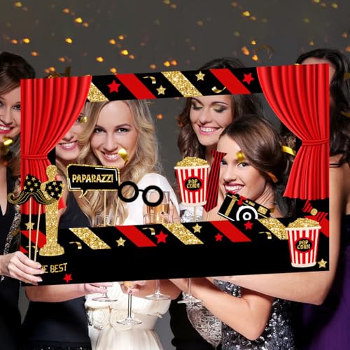 Hollywood Movie Night Party Decorations - 21 Photo Booth Props