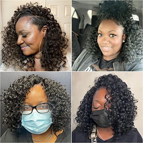 GoGo Curl Crochet Hair for Black Women - Short Beach Curls 10 Inch (Pack of 5) 1B