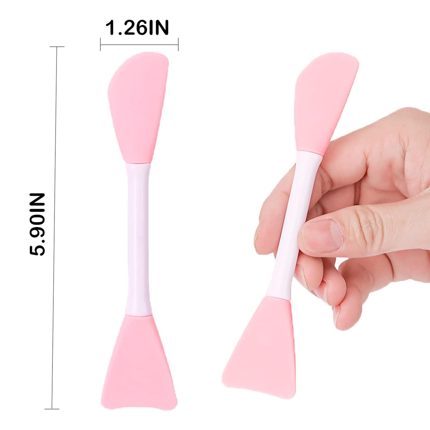 RamPula Mask Applicator Silicone Face Brush Face Mud Cream,Clay Mask,DIY,Modeling Mask Brushes DIY Mud Mixing Spatula Double-end Handheld Scoop Skin Care Make up Foundation Gel Cosmetic Tool
