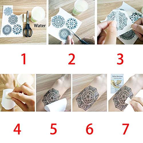 Glaryyears Metallic Gold Temporary Tattoos Pattern B Waterproof Painless Body Art