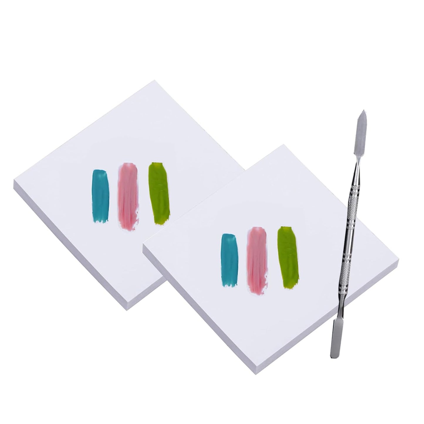 Disposable Nail Polish Palette Paper - 100 Sheets Waterproof Mixing Tool for Nail Art | Includes Stirring Rod